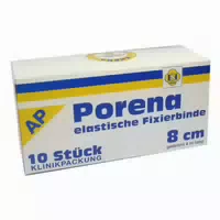 Porena Elastische Mullbinde 8 cm ohne Cellophan Weiss 10 Binden