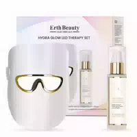 Erthskin London Hydra Glow Led Therapie Set Led Licht Therapie Maske Weiß mit Ha Serum