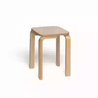 Erzi Hocker aus Formholz, Stapelbar