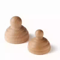 Erzi Woodroll Trigger 2er Set – Punktuelle Massage Kegel aus Naturholz