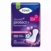 Tena Lady Discreet Maxi Night Inkontinenzeinlagen, 12 Stück 6x12 St