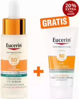 Eucerin Sun Oil Control Face Tägliches Uv Serum Lsf 50 30 ml Gratis Eucerin Sun Gel Creme Oil Control 20 ml