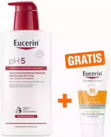 Eucerin Ph5 Waschlotion 400 ml mit Pumpe Gratis Eucerin Sun Gelcreme Oil Control 20 ml