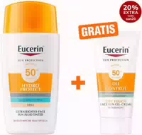 Eucerin Sun Hydro Protect Tinted Hell 50 ml Gratis Sun Gel Creme Oil Control 20 ml