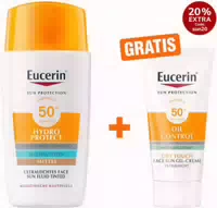 Eucerin Sun Hydro Protect Tinted Mittel 50 ml Gratis Sun Gel Creme Oil Control 20 ml