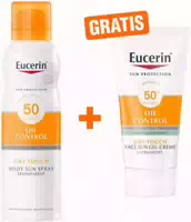 Eucerin Sun Oil Control Dry Touch Lsf 50 200 ml Spray Gratis Sun Gel Creme Oil Control 20 ml