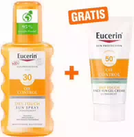 Eucerin Sun Oil Control Transparent Spray Lsf 30 200 ml Gratis Sun Gel Creme Oil Control 20 ml