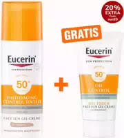 Eucerin Sun Photoaging Control Tinted Face Cc Creme Lsf 50 Gratis Eucerin Sun Gel Creme Oil Control 20 ml