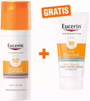 Eucerin Sun Pigment Control Lsf50 50 ml Fluid Gratis Sun Gel Creme Oil Control Lsf50 20 ml
