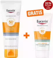 Eucerin Sun Sensitive Protect Face Lsf 50 Gratis Sun Gel Creme Oil Control 20 ml