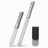 Fvion Nagelfeile Edelstahl Profi Doppelseitig Ledertasche Fe 1 st