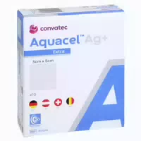 Aquacel Ag Extra 5x5 Cm Kompressen 10 St