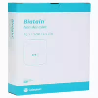 Biatain Schaumverband 10x10 cm Nicht Haf 10 st