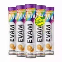 Eväm Multivitamin Plus Brausetabletten – 10 Vitamine in 1 Tablette Vegan, Made in Germany 12er Pack
