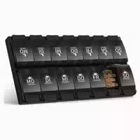 Tablettenbox 7 Tage Pillendose 2 Fächer Druckknopf Design Me 1 st