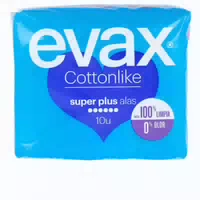 Evax Cottonlike Súper Plus Damenbinden mit Flügeln