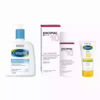 Excipial & Cetaphil Set: Urea Pflege, Reinigung & Uv Schutz