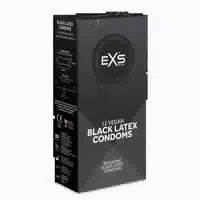«black Latex» Comfy Fit 12 Schwarze Kondome, Comfort Form 12 Kondome 12 St