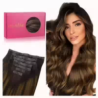 Extensions 50cm 150g Sans Couture #1b 19 1b Balayage Natürli 1 st