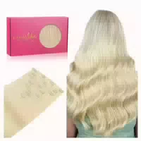 Extensions Clip in Echthaar 60cm 120g 7pcs 60cm 120g #613r B 1 st