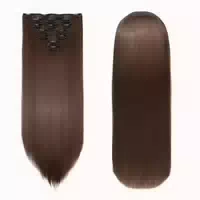 Extensions Clip in Echthaar 60cm Glatt Goldbraun 70 cm Goldb 1 st
