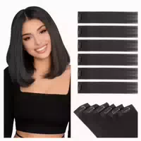 Extensions Clip in Echthaar 6 Stück Balayage 25cm #60 Platin 1 st