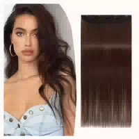 Extensions Clip in Echthaar Remy 5 Clips 40 cm 45 g Braun 1 st