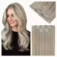 Extensions Clip in Echthaar Remy Aschiges 55cm 105g 1 4#6 8 1 st
