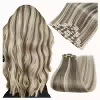 Extensions Clip in Echthaar Remy Blond 30cm 7pcs 1 10 Cp #p8 1 st