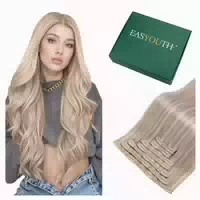 Clip in Extensions Echthaar Remy Blond 55cm 5pcs 1 14 Cp #p1 1 st