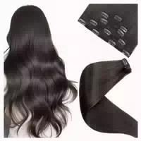 Extensions Clip Echthaar Remy Braun 45cm 5pcs 70g 45cm 5pcs 1 st