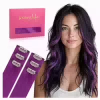 Extensions Clip Remy Echthaar Haarteil 8 45 cm 70 g 02 Dunke 1 st