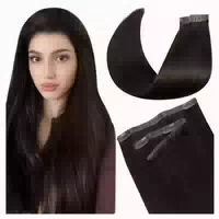 Extensions Clip in Invisible Echthaar Remy 45cm 7pcs 1 2#2 I 1 st