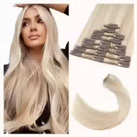 Extensions Clipin Echthaar 50cm #18 613 Balayage Blond 1 st