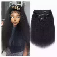 Extensions Clipin Echthaar Ks Natural Black 20zoll 51cm 120g 1 st