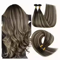 Extensions Echthaar 45 cm U Tip 1 U Tip 2 Dunkelbraun Ombre 1 st
