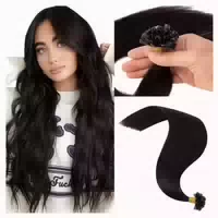 Extensions Echthaar Bondings Keratin 55 cm 50g 1b Natürliche 1 st