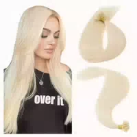 Extensions Echthaar Bondings Keratin Utip 35 cm 20g 60 Plati 1 st