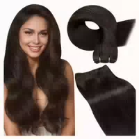 Extensions Echthaar Braun Einnähen 60cm 100g 60cm 120g 4 5 W 1 st