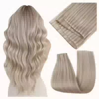 Extensions Echthaar Butterfly Tressen Blond 50 cm 2 8 Bfhw#p 1 st
