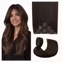 Extensions Echthaar Clip 120g 7 Stück 40cm #4 Mittel Braun 1 st