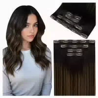Extensions Echthaar Clip Invisible Braun 50cm 4pcs 3 2#2 8 2 1 st