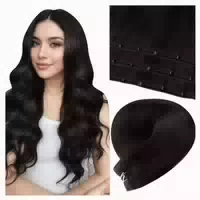 Extensions Echthaar Micro Weft Schwarz 50cm 50g 3 1 Eze #1 1 st