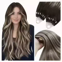 Extensions Echthaar Microring 40 cm Micro 3 Micro 1 #braun O 1 st