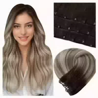 Extensions Echthaar Remy Microweft Balayage 55cm 50g 3 3 Eze 1 st