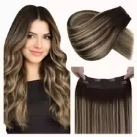 Extensions Echthaar Secret Wire Easy Fit Braun 40 cm W 1 1 # 1 st