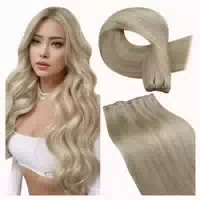 Extensions Echthaar Tressen Remy 45cm 90g 4 Weft#1 Tief Schw 1 st