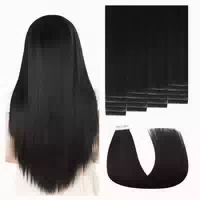 Extensions Tape Invisible Echthaar Remy Nahtlos 35cm #1 Tief 1 st
