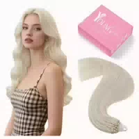 Extensions Micro Echthaar Platinblond 50cm 50 cm Micro 3 Mic 1 st