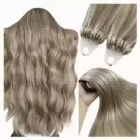 Haarextensions 50 cm Micro 3 Micro 2 #goldblond Highlights B 1 st